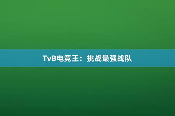 TvB电竞王：挑战最强战队