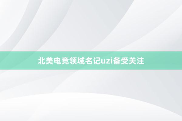 北美电竞领域名记uzi备受关注