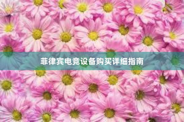 菲律宾电竞设备购买详细指南